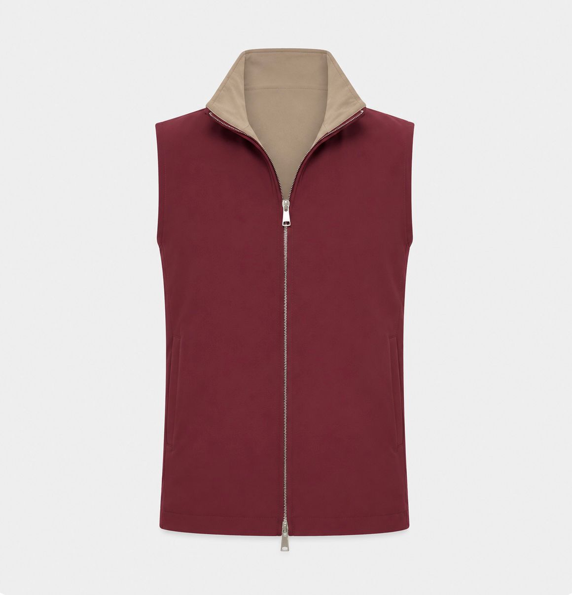 Reversible Gilet (Burgundy/Falcon)