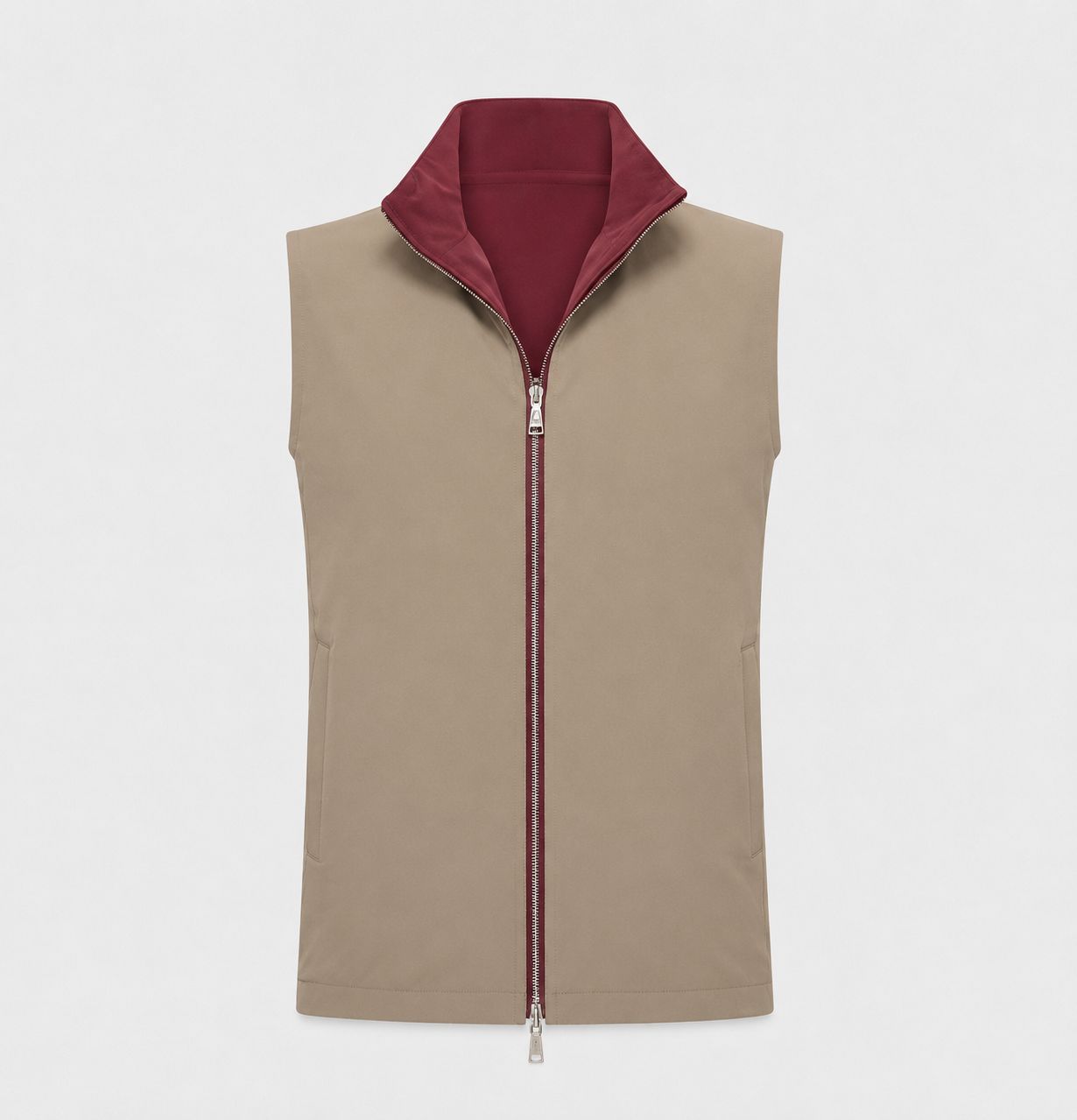 Reversible Gilet (Burgundy/Falcon)