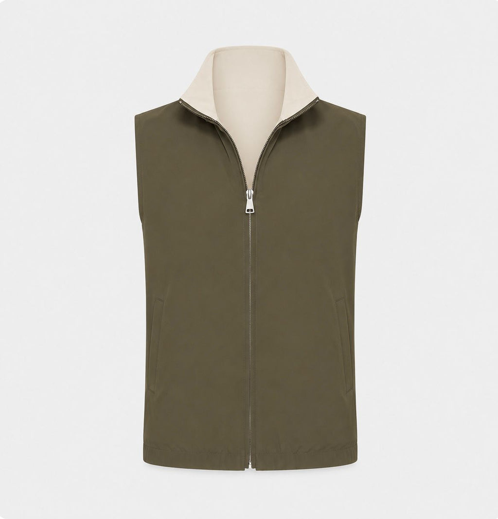 Reversible Gilet (Olive Green/Kit)